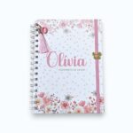 Caderneta de Vacina Floral Bolinha Rosa