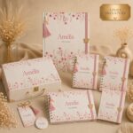 Kit Maternidade Personalizado Flores de Primavera 6 Peças  | Caderneta de Vacina, Livro do Bebê, Pasta, Porta Documentos, Caderno de mensagens e Caixa de Memórias.