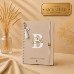 Caderneta Off-white com Dourado| Vacina