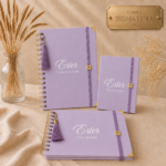 Kit Lavanda Primeiros Registro| Caderneta de Vacina,Livro do Bebê e Porta Documentos.