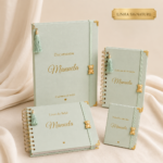 Kit Sálvia Premium | Pasta Catálogo, caderneta de Vacina, Livro do Bebê e Porta Documentos.