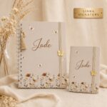 Kit Jardim de Pétalas Bege Essencial | Caderneta de Vacina e Porta Documentos.