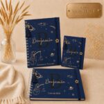 Kit Astronauta Primeiros Registro| Caderneta de Vacina,Livro do Bebê e Porta Documentos.