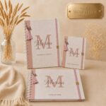 Kit Rosé minimalista Primeiros Registro| Caderneta de Vacina,Livro do Bebê e Porta Documentos.