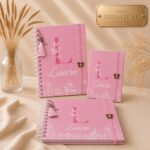 Kit Floral Clean Primeiros Registro| Caderneta de Vacina,Livro do Bebê e Porta Documentos.
