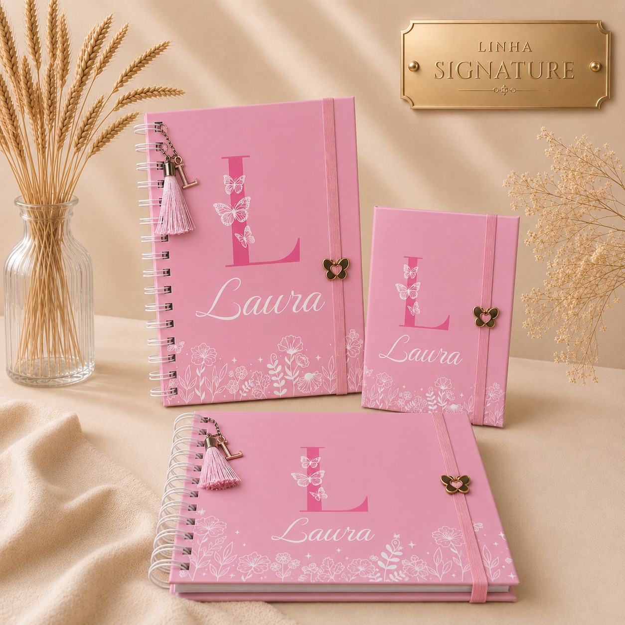 15585651213-whatsapp-image-2026-07-30-at-14-45-33-5.jpeg Kit Floral Clean Primeiros Registro| Caderneta de Vacina,Livro do Bebê e Porta Documentos. - Imagem 1