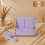 Livro do bebê Alfabeto Lavanda