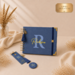 Livro do bebê Linho Royal Blue